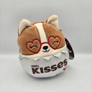 Squishmallows Regina Corgi Dog Hershey Kisses Valentine's 5" Plush Toy NWT